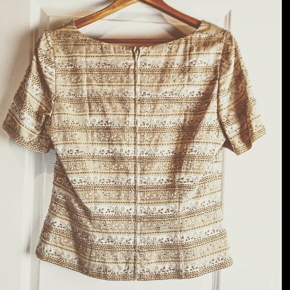 Vintage Marie St. Claire Beaded Embroidered Top - Picture 2 of 6